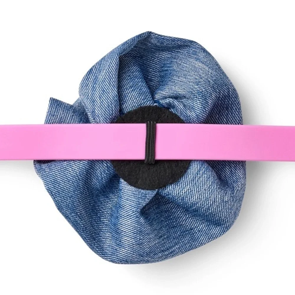 NWT Cat/Dog Bow & Rosette Set - Squares/Blue Twill